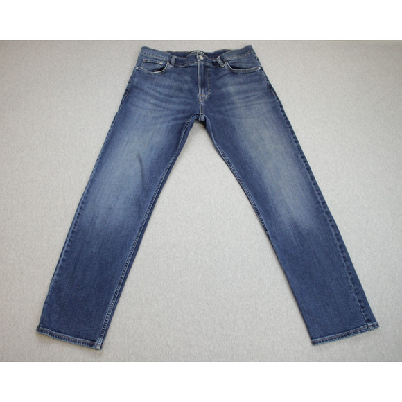 Calvin Klein Jeans Mens 36 x 32 Blue CKJ 035 Straight Cotton Blend Stretch - Picture 1 of 9